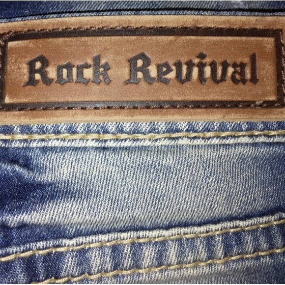 Rock Revival Joyelle straight ripped distressed jeans 25 Inseam 33" from Buckle - Picture 7 of 11